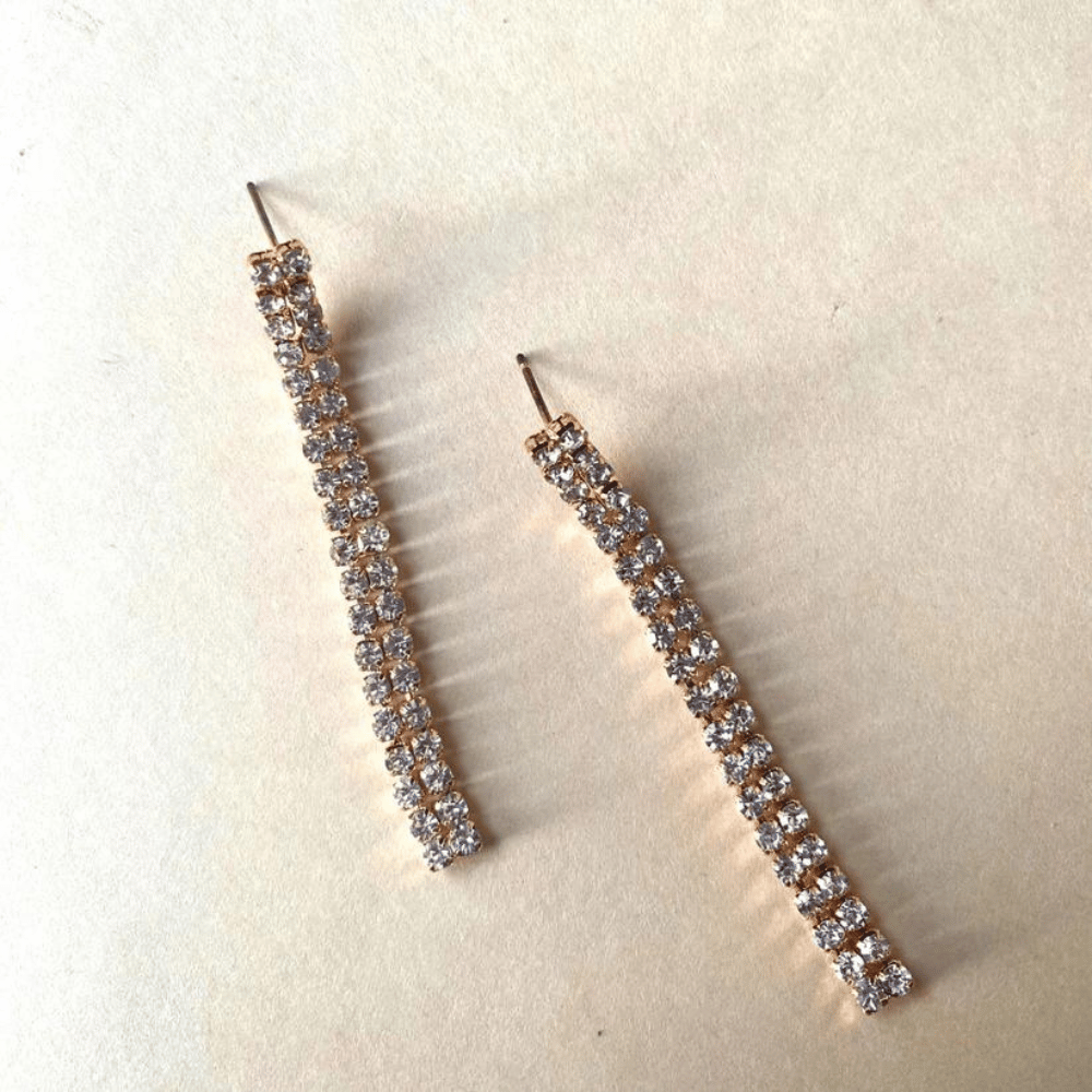 
                  
                    Cubic Zircona Double Tassel Danglers
                  
                