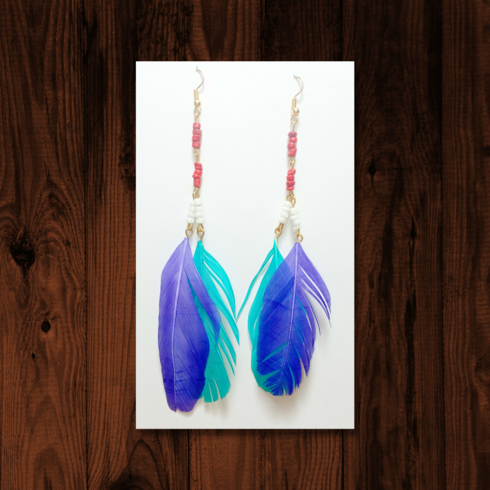 Nude Feather Earrings | Vincraft