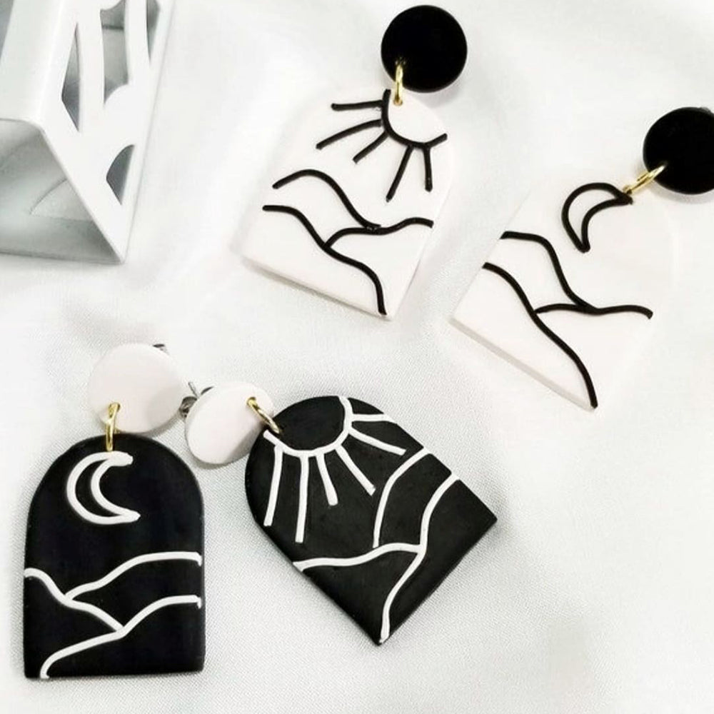 Day & Night Earrings Combo Set