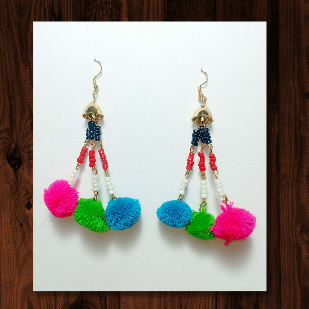 
                  
                    Pom Pom Earrings
                  
                