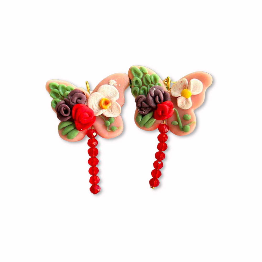 Floral Butterfly Earrings