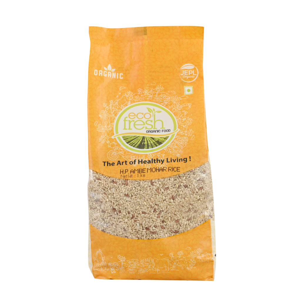 Ecofresh Organic Handpound Ambemohar Rice (1kg)