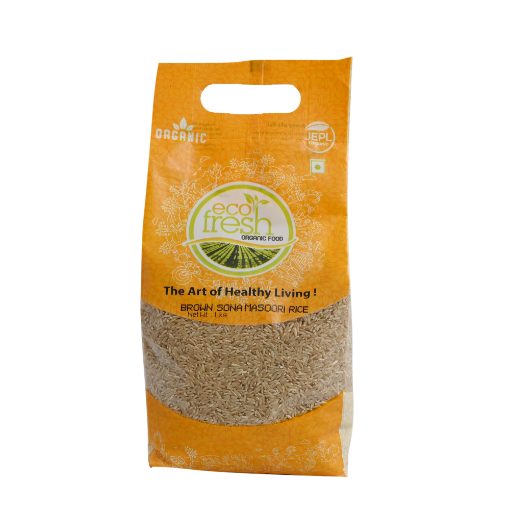 Ecofresh Organic Sona Masoori Brown Rice (1kg)