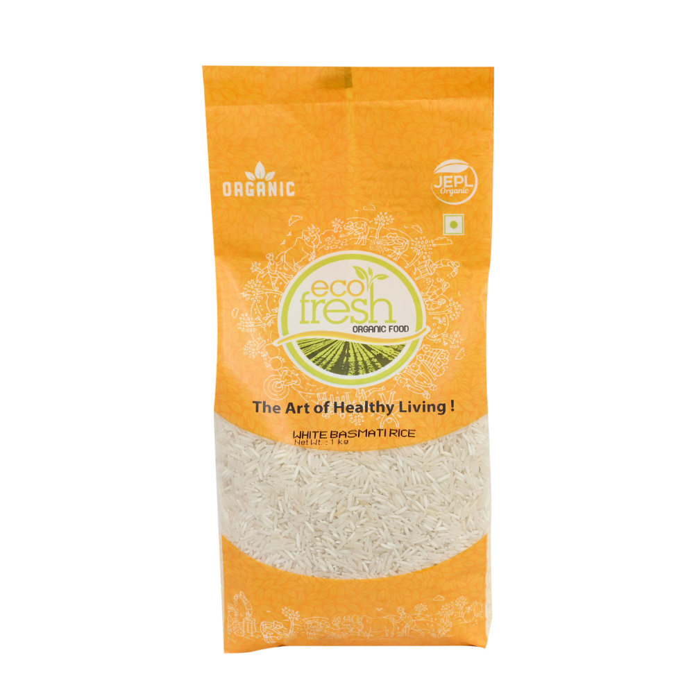 Ecofresh Organic White Basamati Rice (1kg)