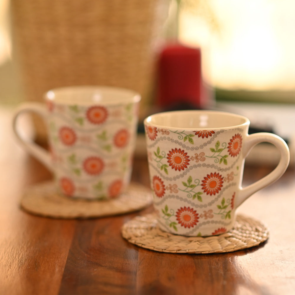 Handmade Ceramic Stoneware Coffee Mugs (Set of 4)