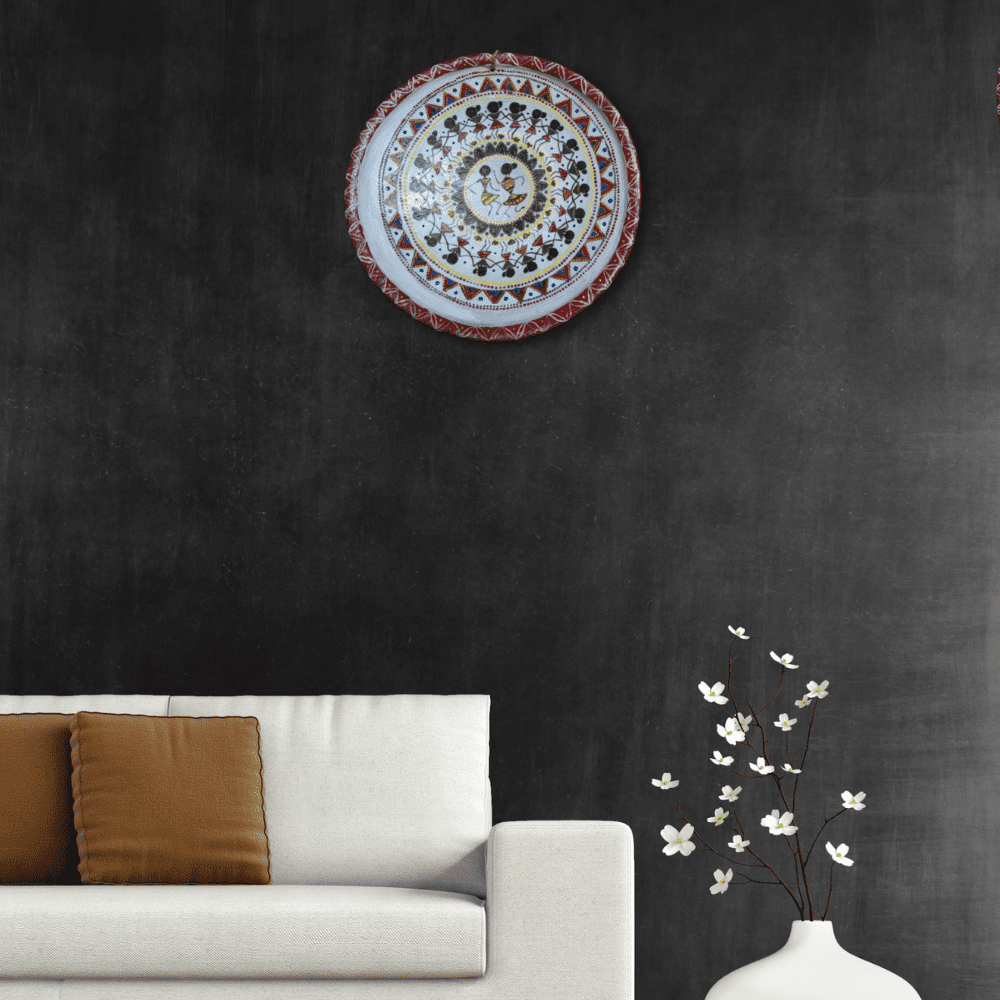 Warli Art Wall Plate