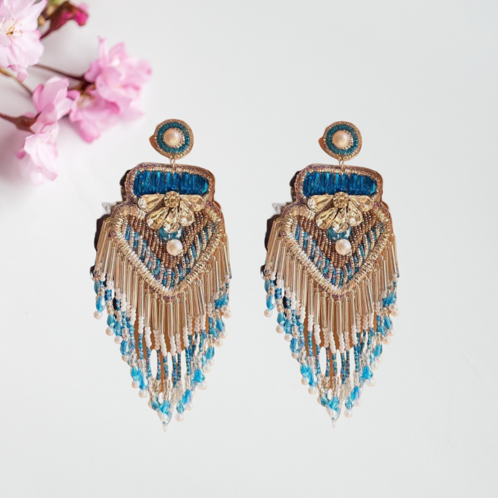 Embroidered Earrings