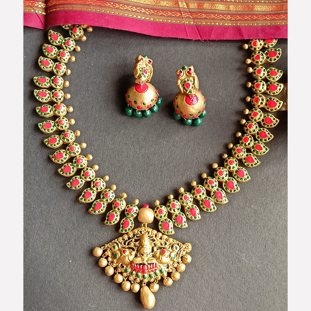 Maang Necklace with Lakshmi Pendant