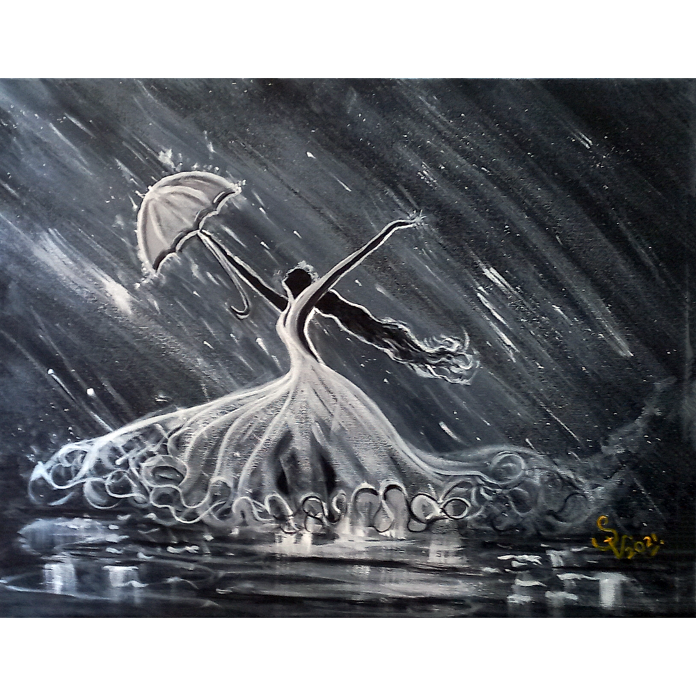
                  
                    'In Joy - In Rain' - Canvas Painting
                  
                