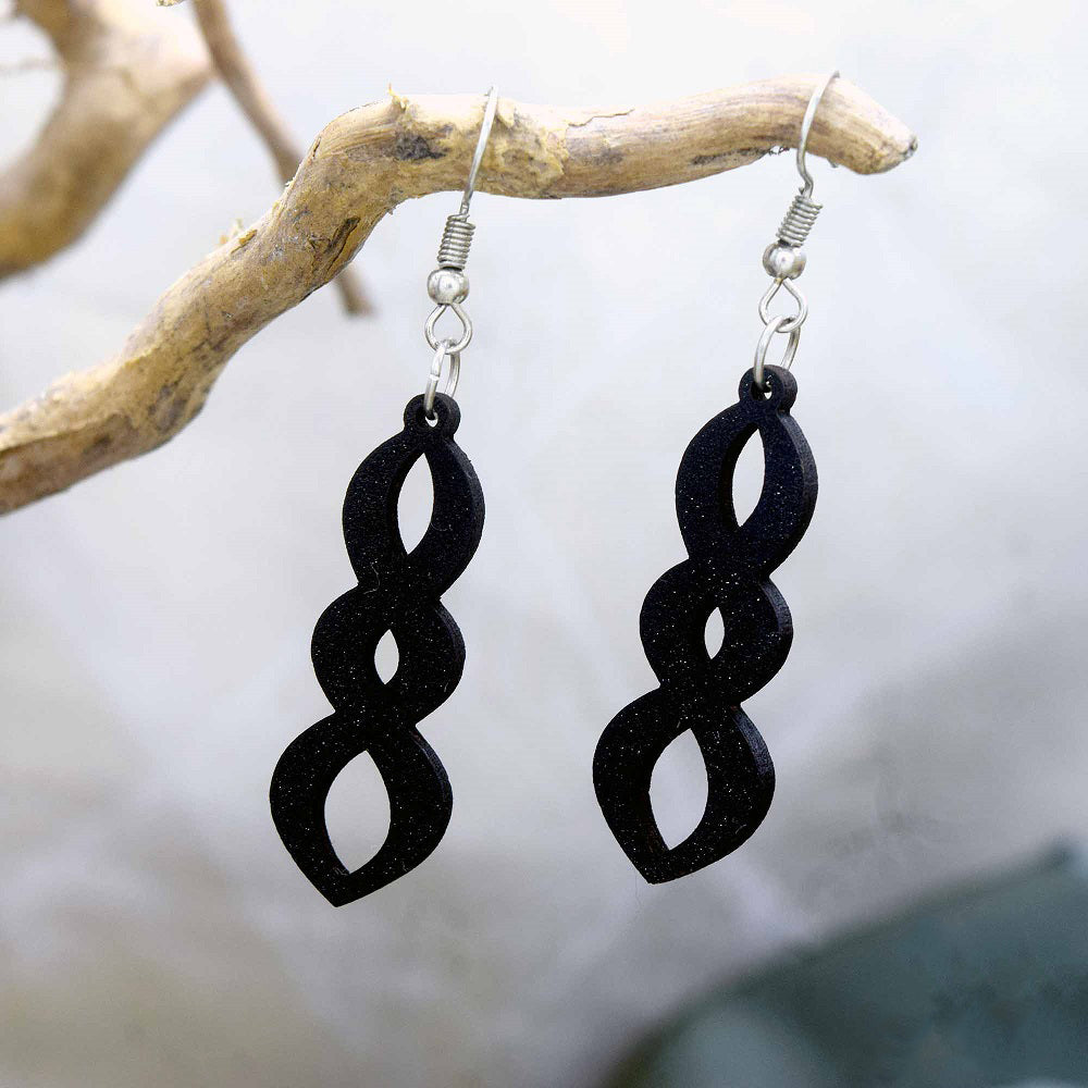 Linked Wooden Earrings for Women