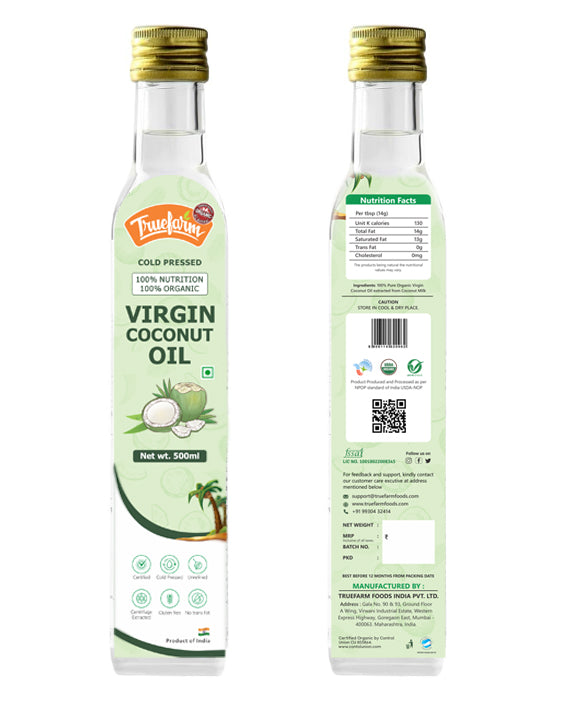 
                  
                    Truefarm Foods Organic Virgin Coconut Oil (500ml)
                  
                