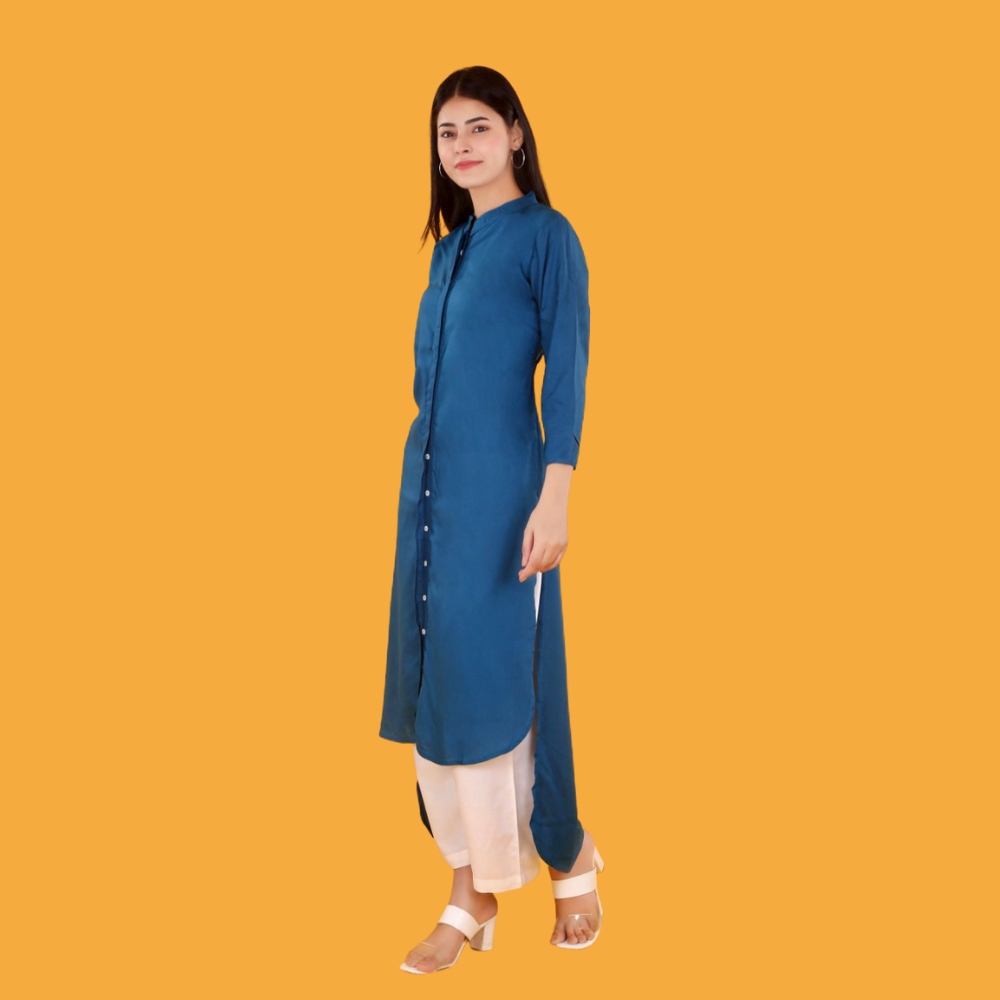 Buy online Striped High-low Kurti from Kurta Kurtis for Women by Showoff  for ₹839 at 70% off | 2024 Limeroad.com