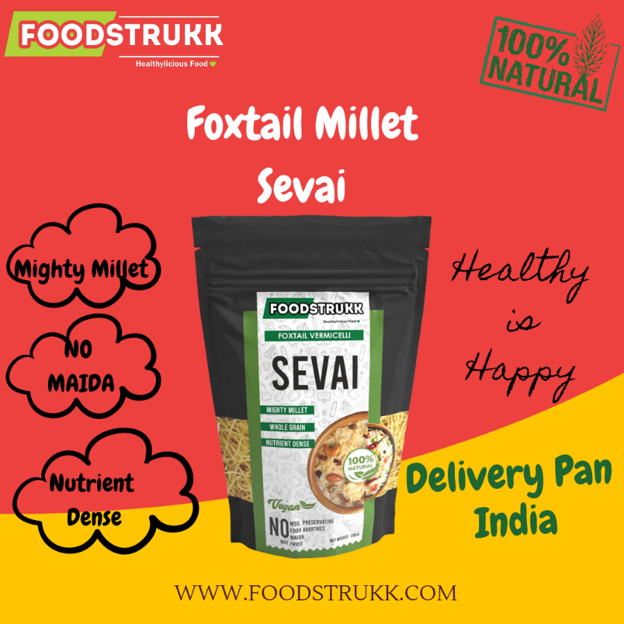 
                  
                    Foodstrukk Healthy Millet Sevai Combo (Little Millet, Foxtail) (200g x 2, 400g)
                  
                