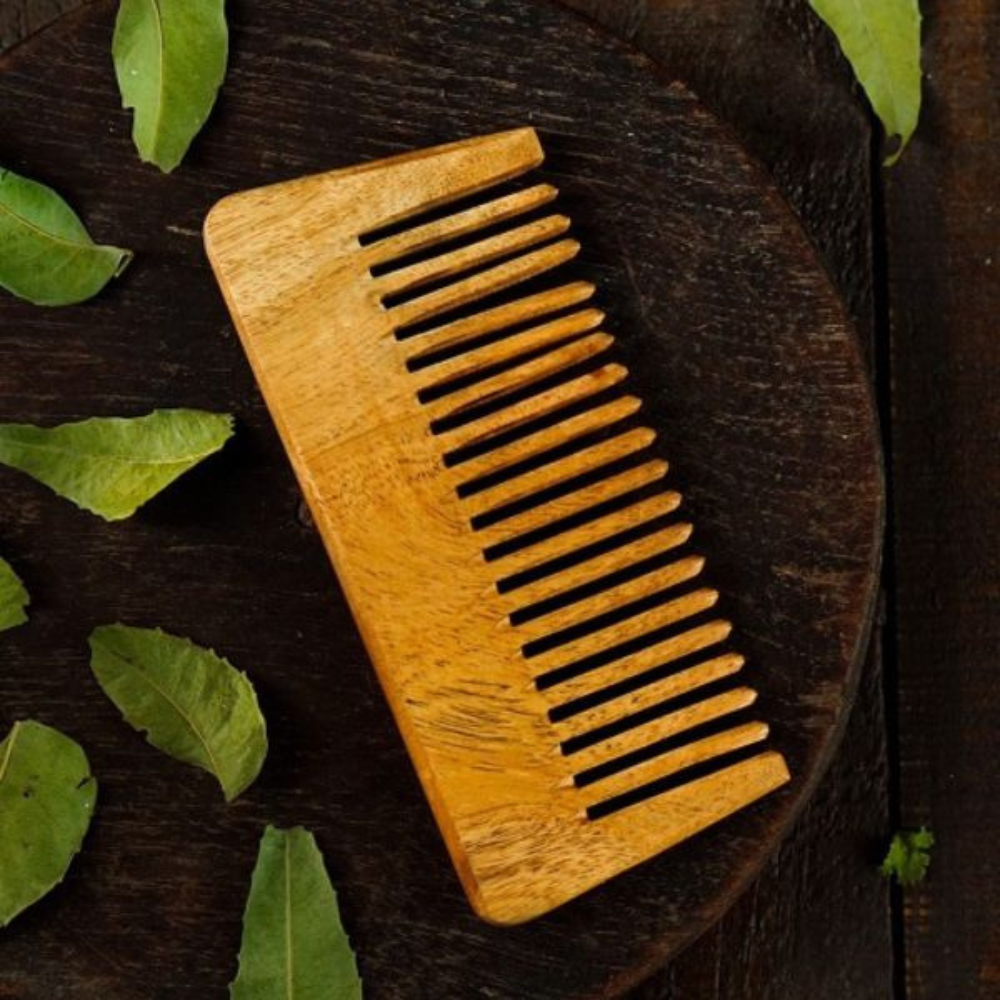 Neem Wide Wooden Comb