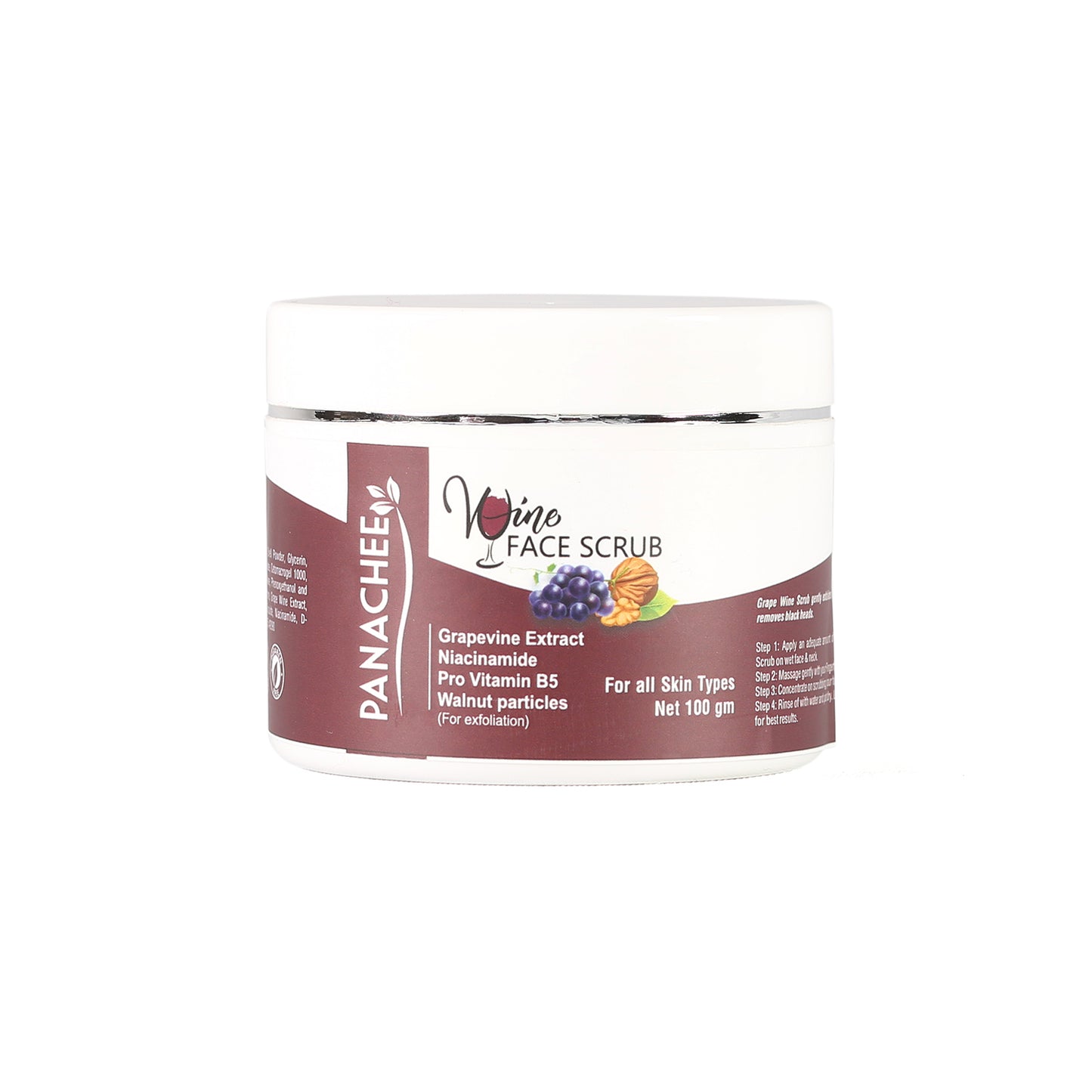 
                  
                    GrapeVine Anti Ageing Face Scrub with Pro Vitamin B5 & Walnut Shell Particles Scrub (100ml)
                  
                