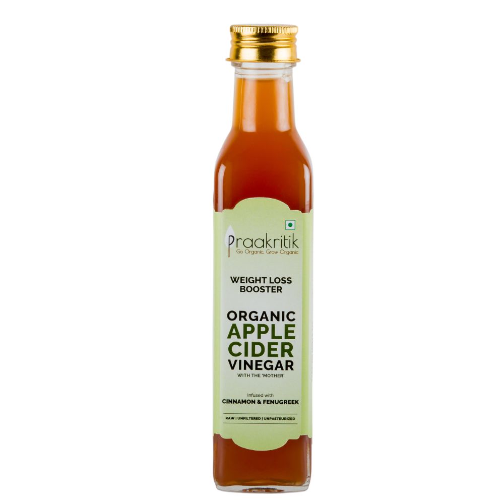 Praakritik Organic Apple Cider Vinegar with Fenugreek & Cinnamon (250ml)