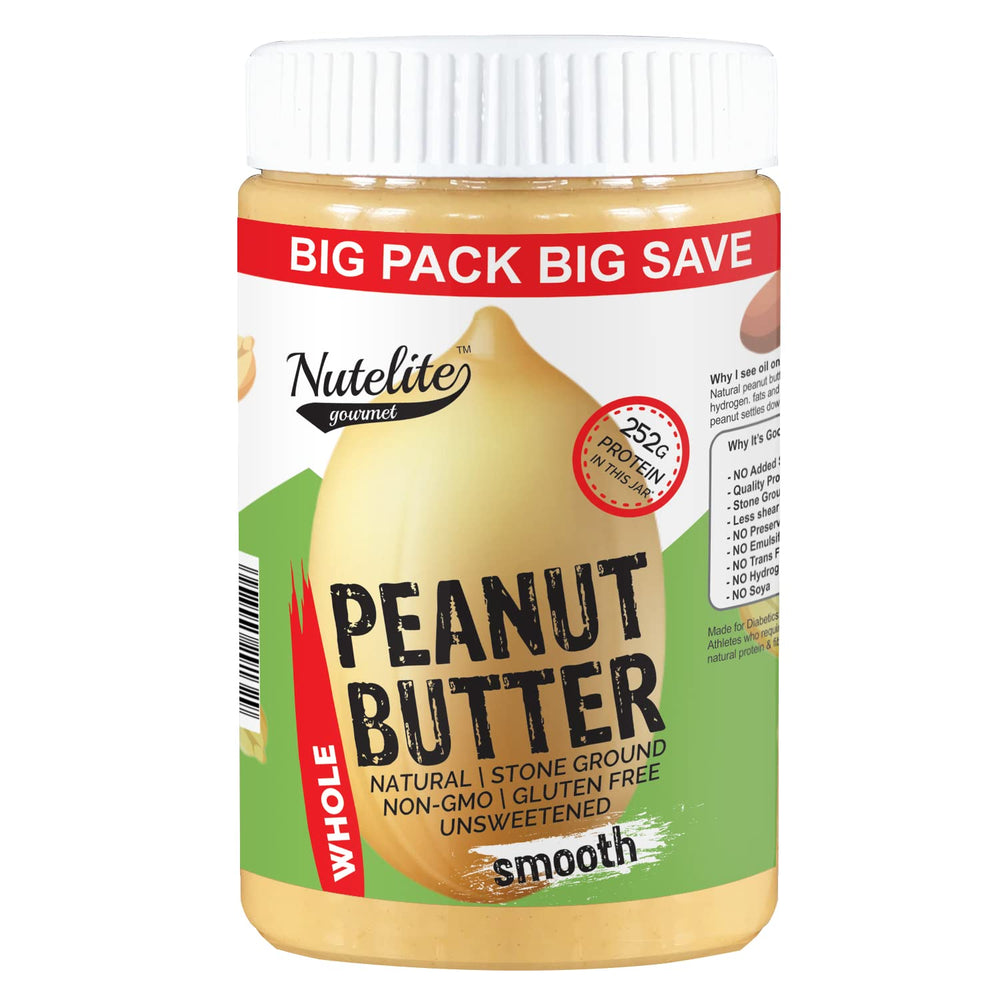 Nutleite Natural Peanut Butter (Whole) Smooth (900g)