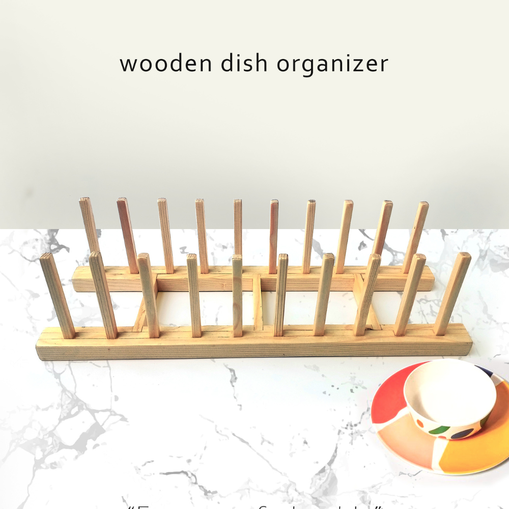 
                  
                    Kitchen Wooden Dish Rack (9 Grids)
                  
                