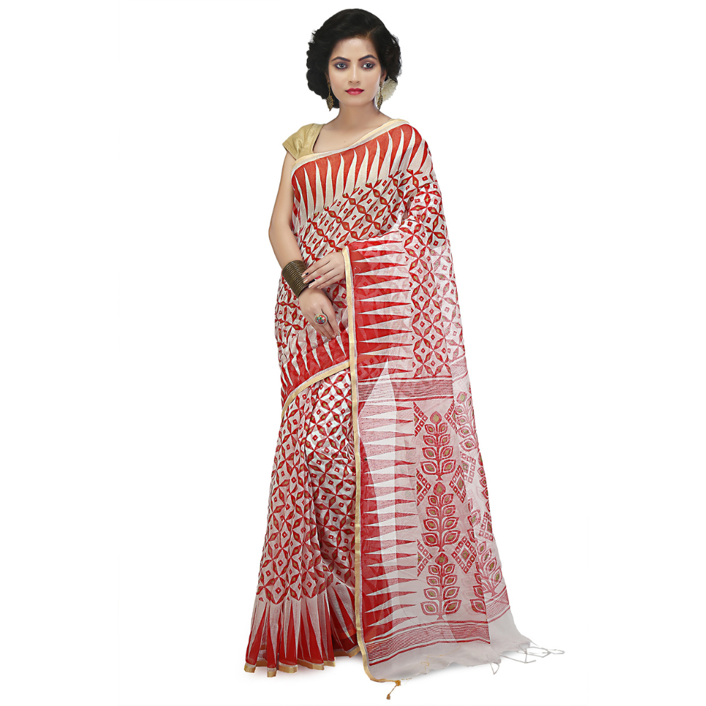 
                  
                    Pure Cotton Floral Print Handloom Saree
                  
                