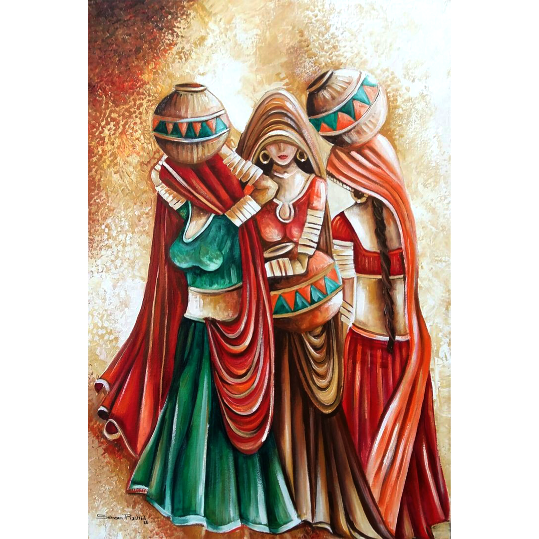 
                  
                    Oil Painting of 3 ladies
                  
                