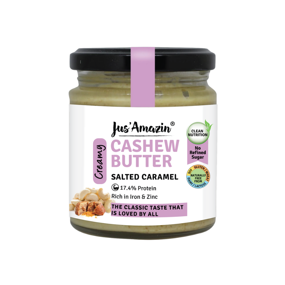 
                  
                    Jus Amazin Creamy Cashew Butter – Salted Caramel (200g)
                  
                