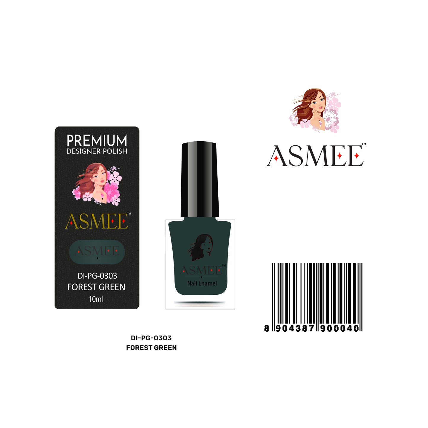 
                  
                    Forest Green - Asmee Premium Gel Nail Polish (10ml)
                  
                
