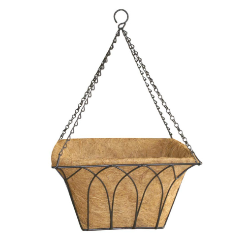Garden Deco Square Metal Hanging Basket