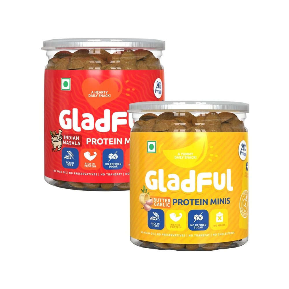 Gladful Savoury Protein Mini Cookies (150g, Pack of 2)