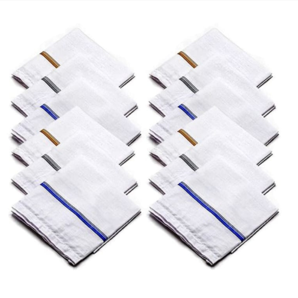 
                  
                    Plain White Handkerchief (Pack of 12)
                  
                