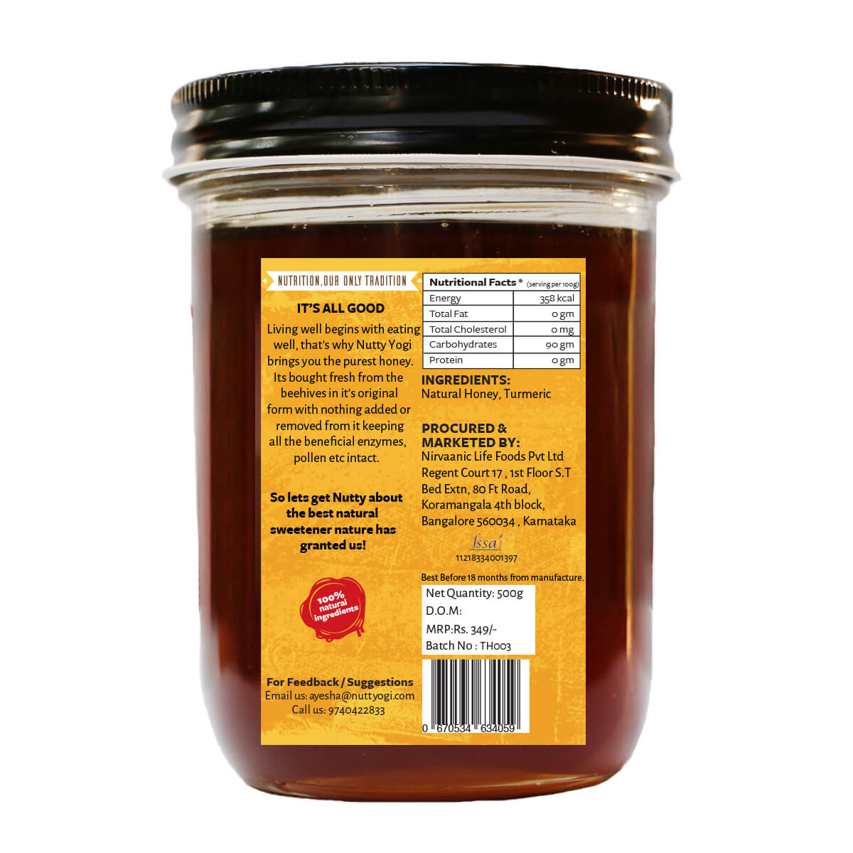 
                  
                    Nutty Yogi Turmeric Honey (500g)
                  
                