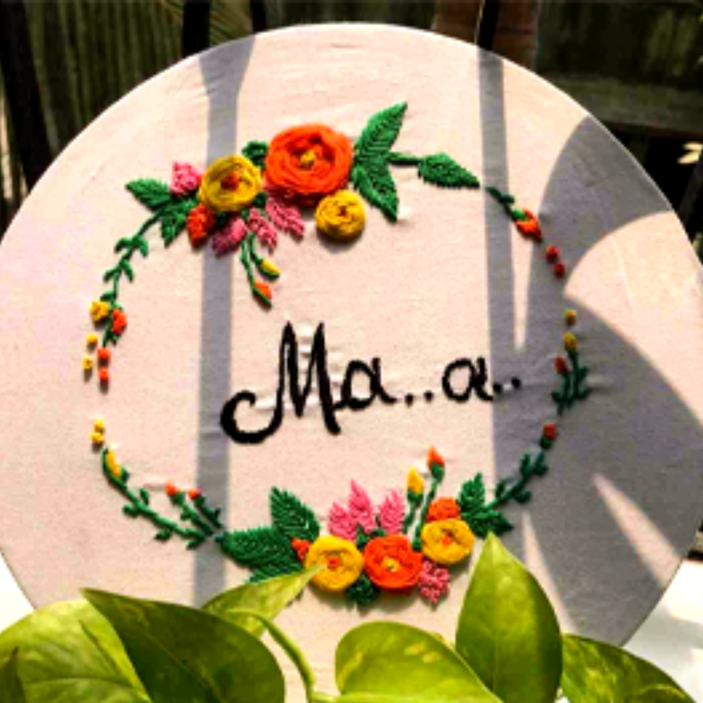 Name Initials - Embroidery Hoop