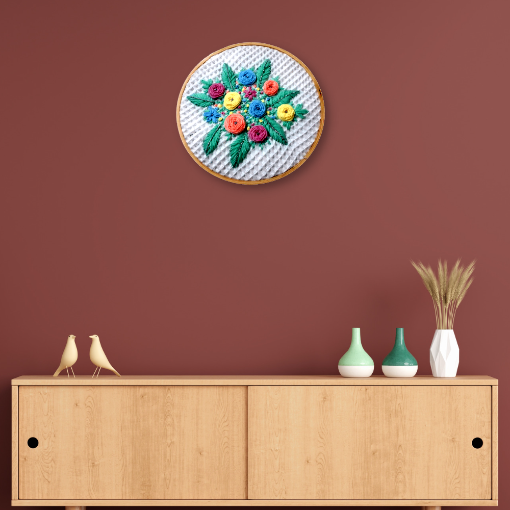 Hoop Embroidery Wall Hanging