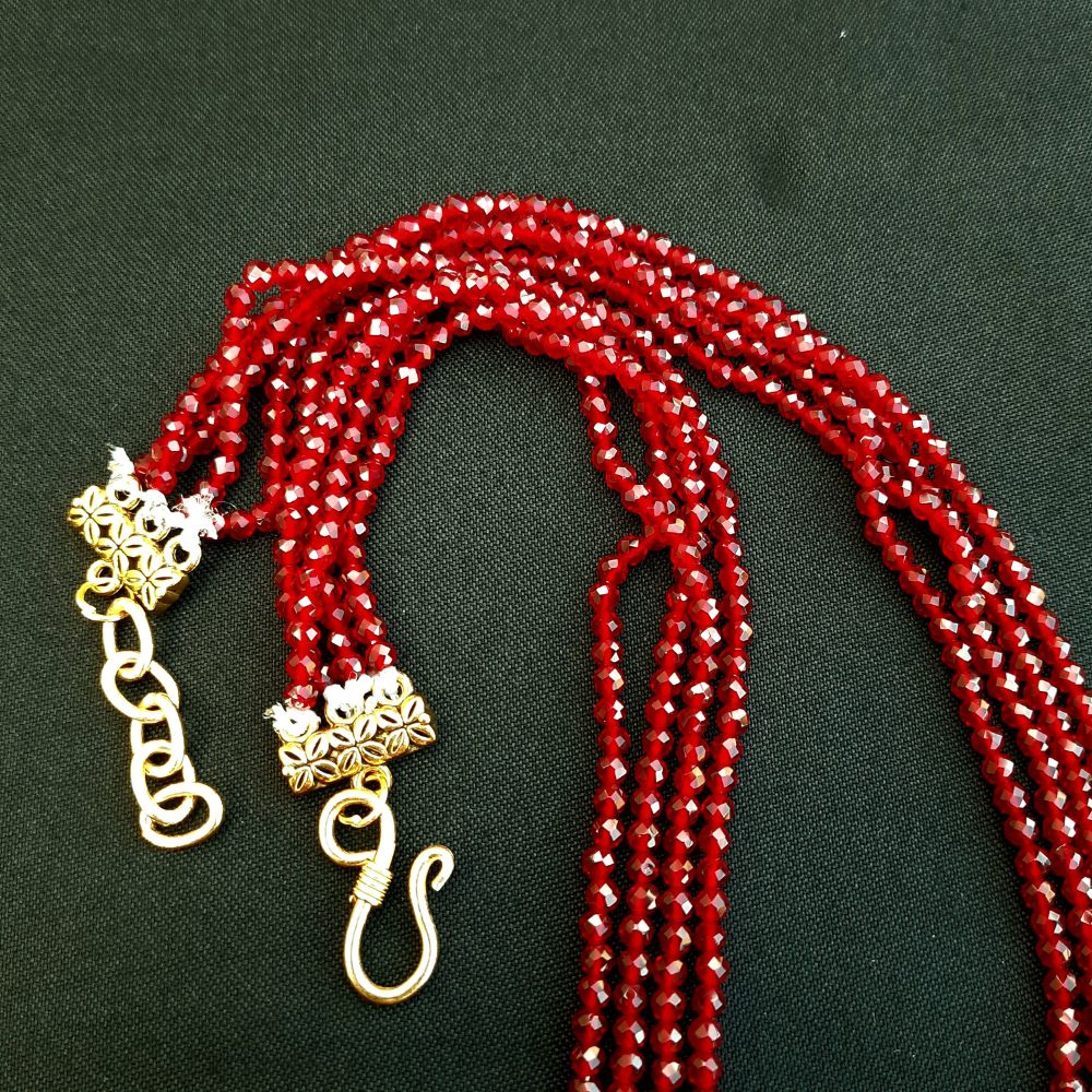 
                  
                    Elegant Ruby Dark Hydrobeads Necklace Set
                  
                