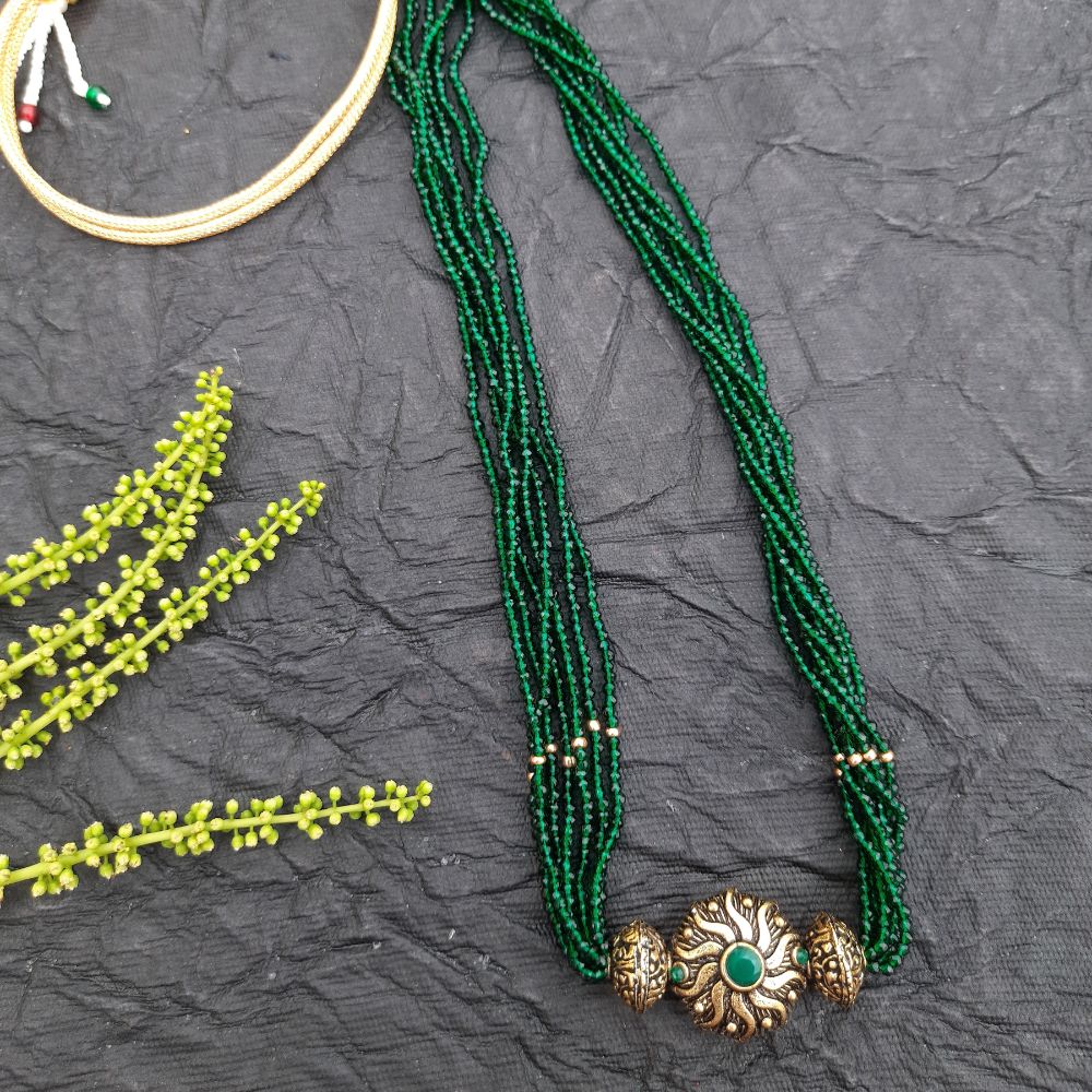 
                  
                    Multilayer Emerald Green Hydrobeads Necklace
                  
                