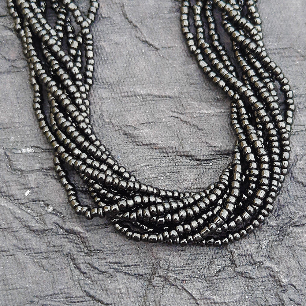 
                  
                    Multilayer Black Seed Beads Necklace
                  
                