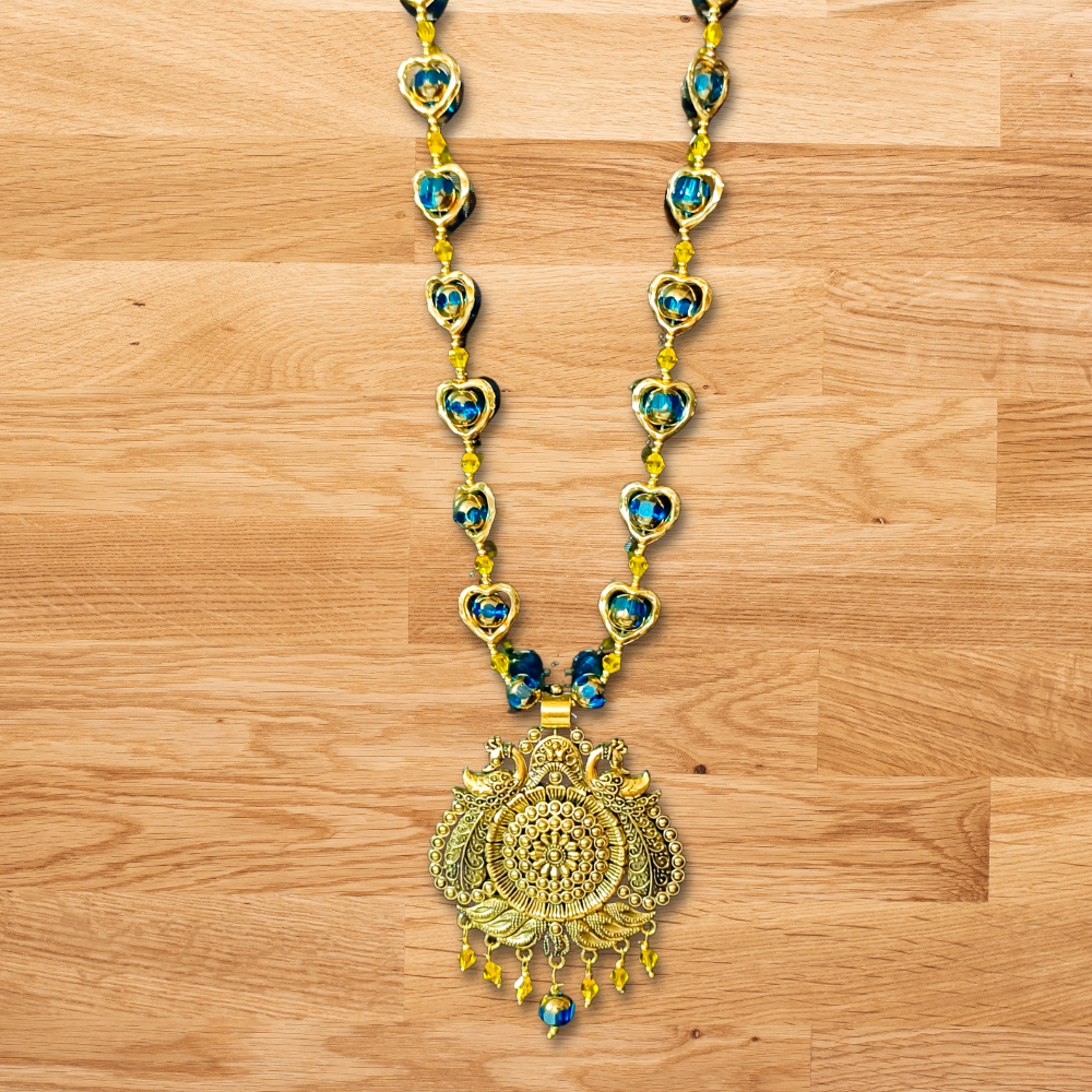 
                  
                    Light Blue Golden Designer Jewellery Set
                  
                