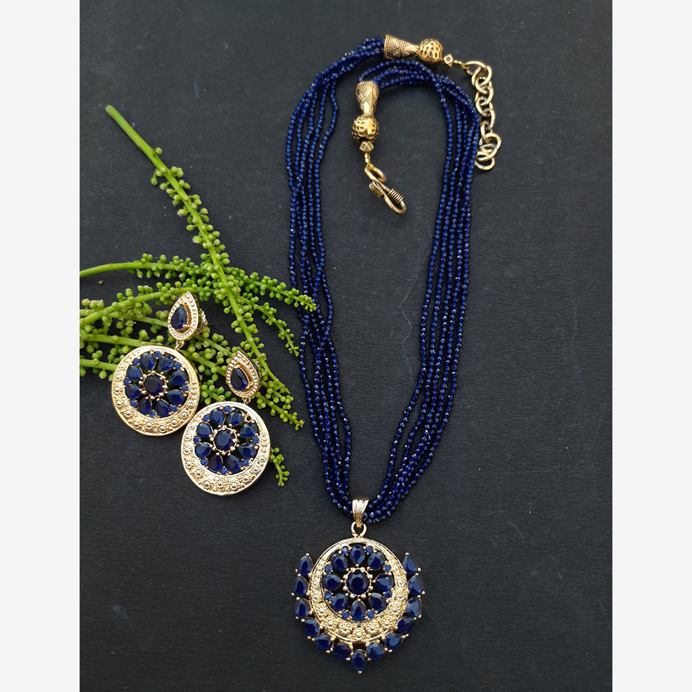 
                  
                    Multilayer Blue Hydro Beads Necklace Set
                  
                