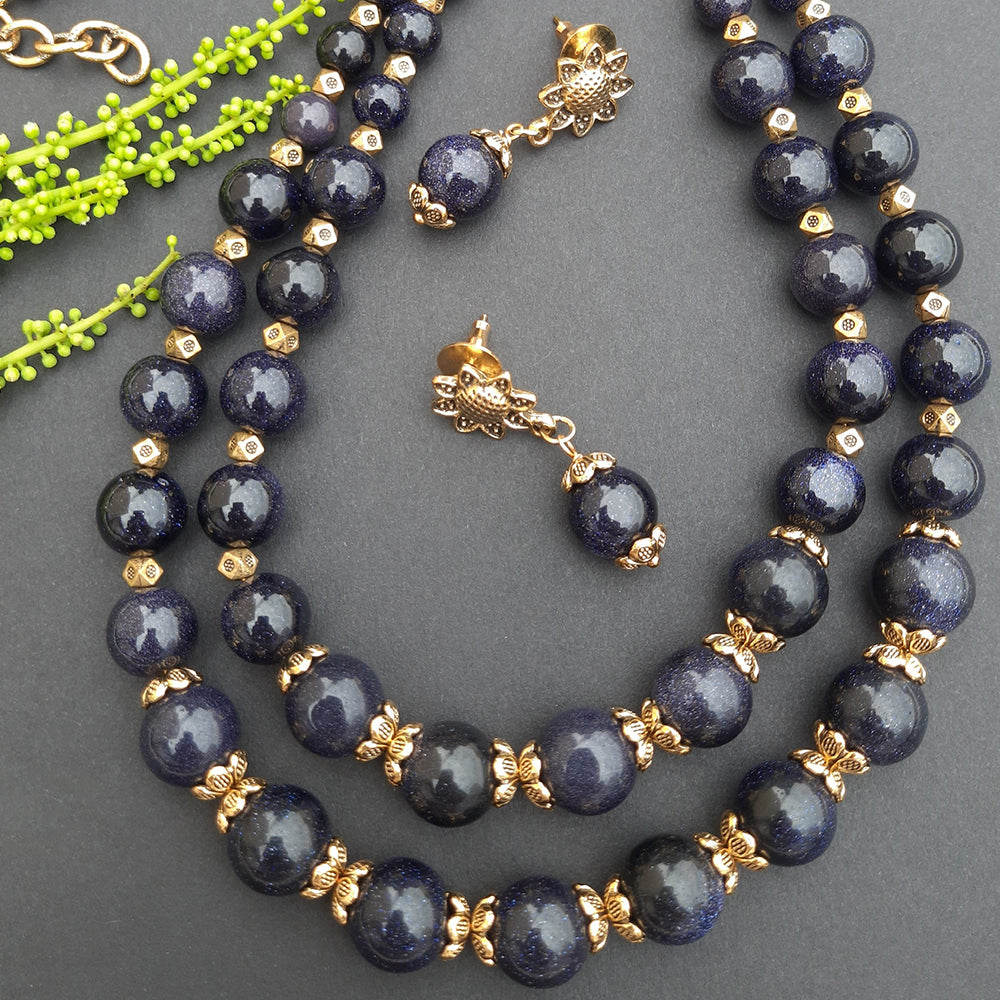 Easy Gemstone Beaded Necklace Tutorial with Step by Step Photos