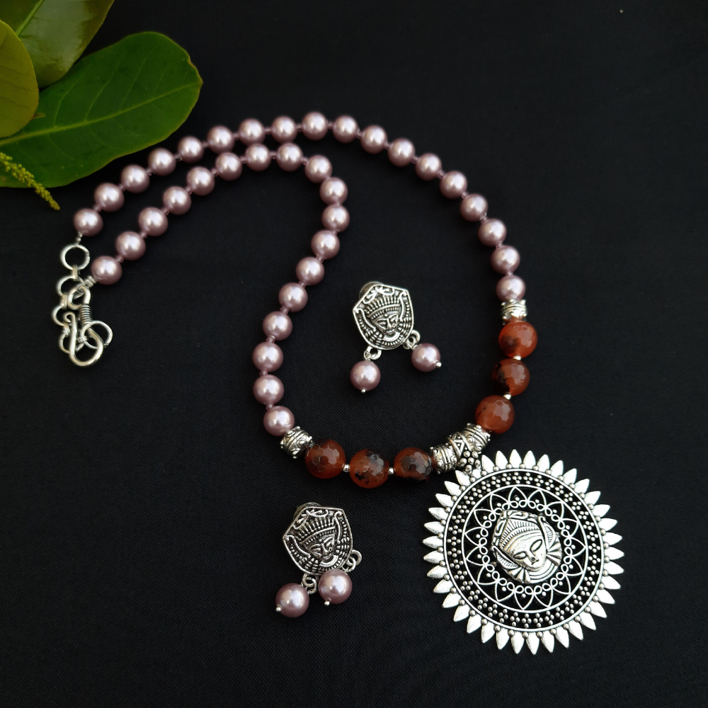 Fire Agate Necklace | Shubhanjali | Care for Your Mind, Body & Soul!