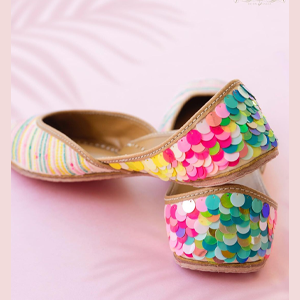 Hand-crafted Sequinned Juttis