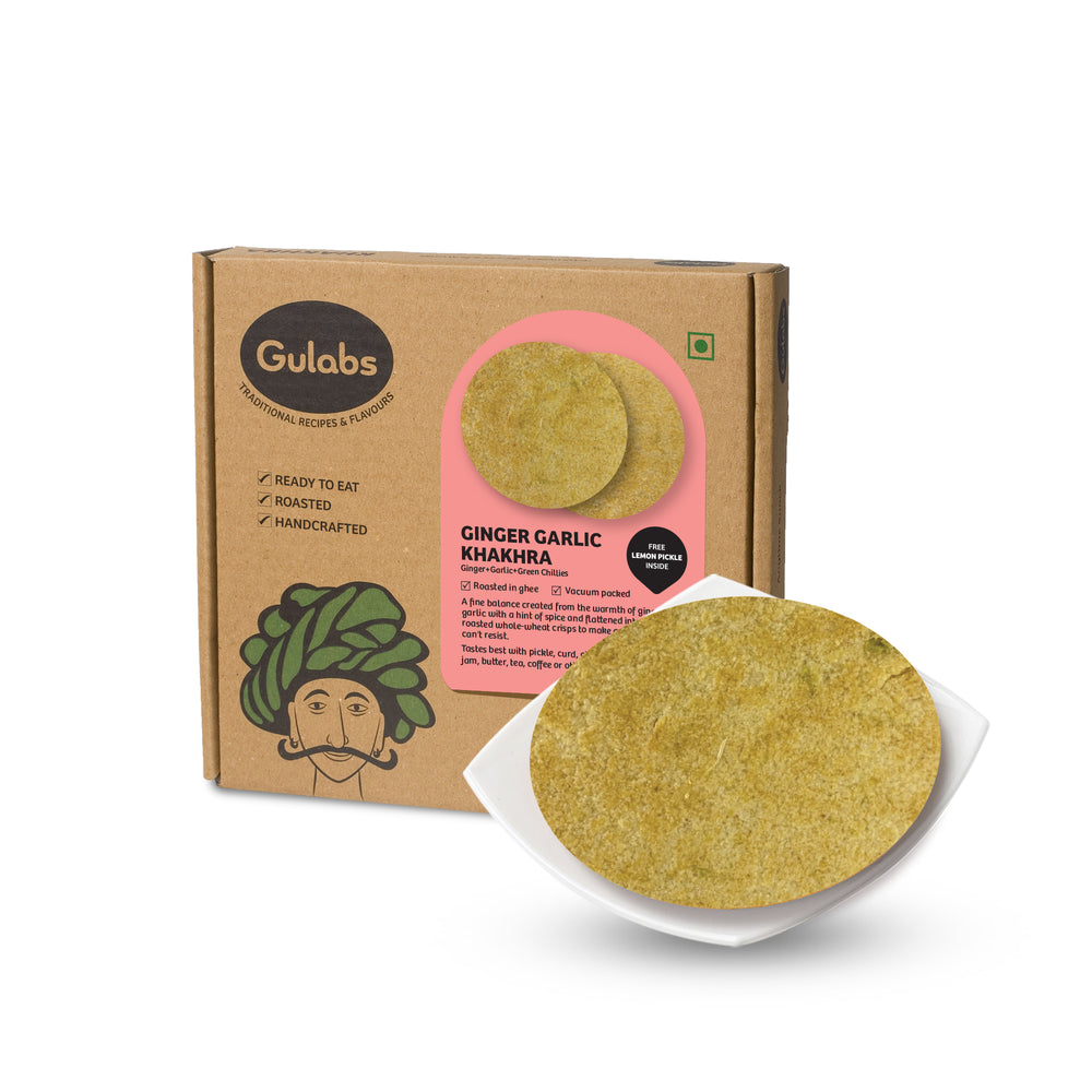 Gulabs Ginger Garlic Khakhra (250g)