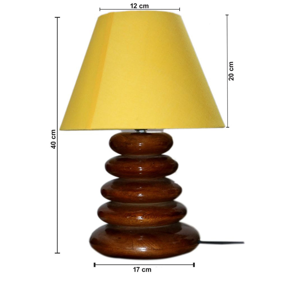 
                  
                    Wooden Pebble Table Lamp with Lampshade
                  
                
