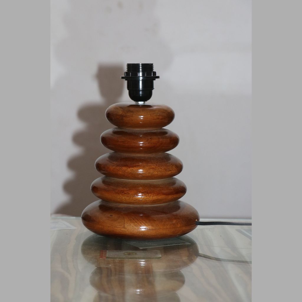 
                  
                    Wooden Pebble Table Lamp with Lampshade
                  
                
