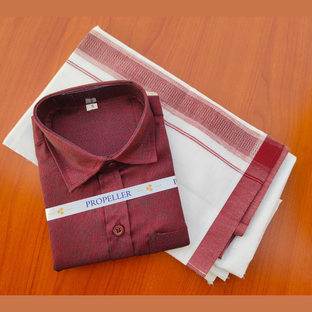 Traditional Kids Shirt and Dhoti Combo