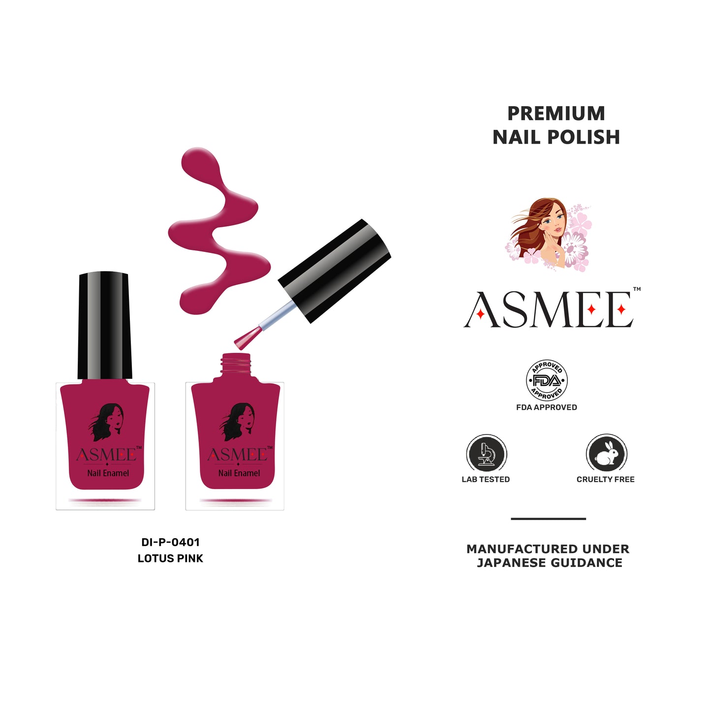 
                  
                    Lotus Pink - Asmee Premium Nail Polish (10ml)
                  
                