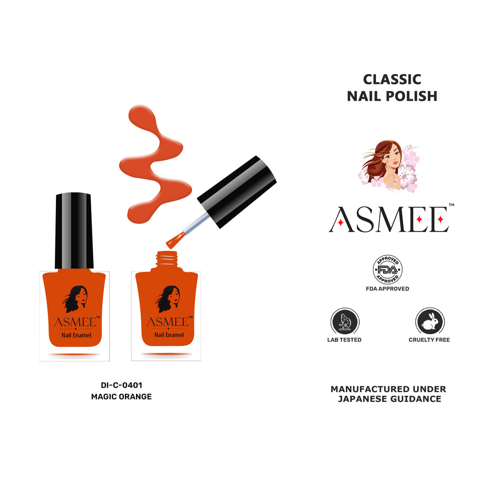 
                  
                    Magic Orange - Asmee Classic Nail Polish (10ml)
                  
                