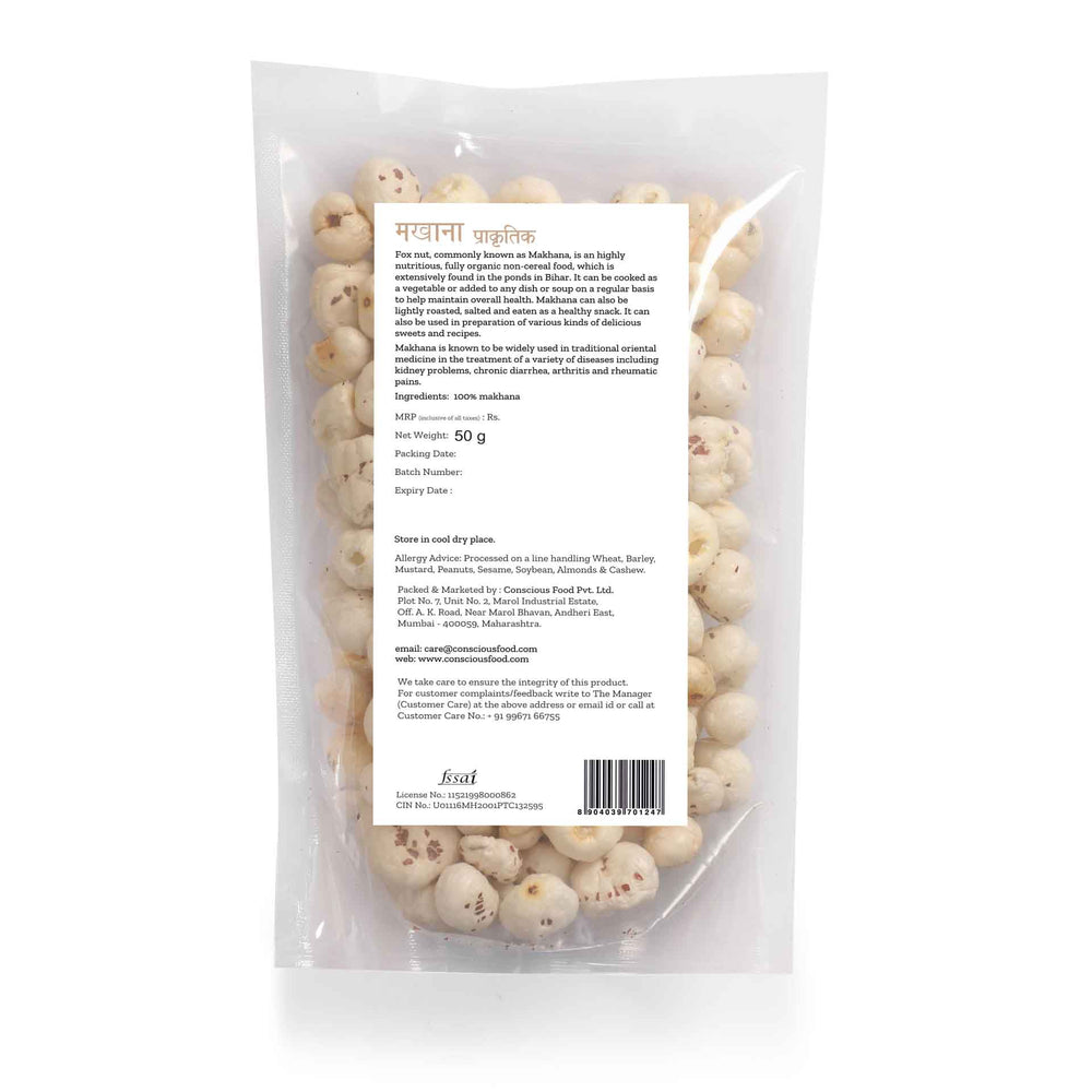 
                  
                    Conscious Food Fox Nut Puffed (Makhana) - 50g
                  
                