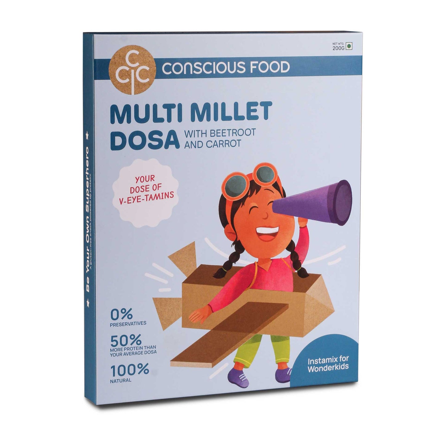 
                  
                    Conscious Food For Kids Multi Millet Dosa Mix With Carrot and Beetroot (200g)
                  
                