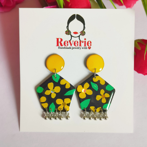 
                  
                    Multicolored Floral Resin Earrings
                  
                