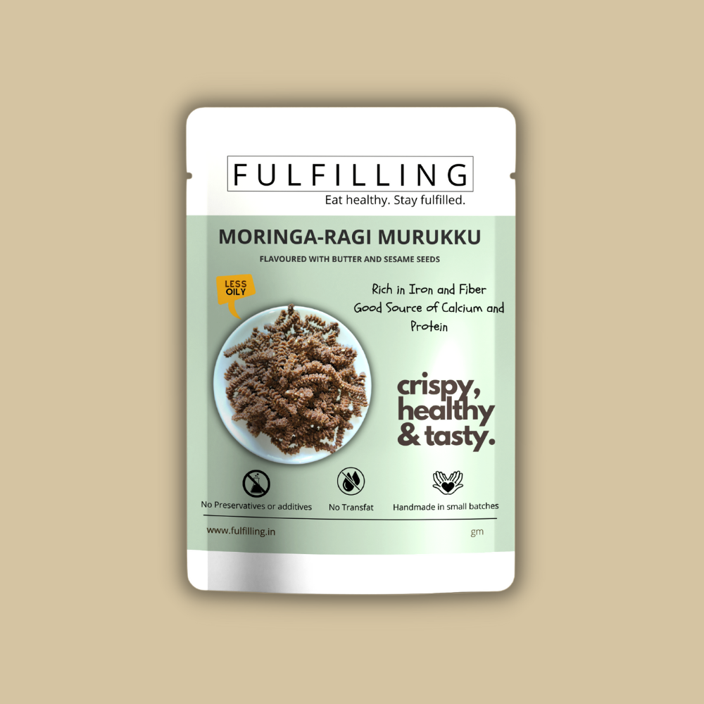 
                  
                    Fulfilling Moringa Ragi (Finger Millet) Murukku (125g)
                  
                